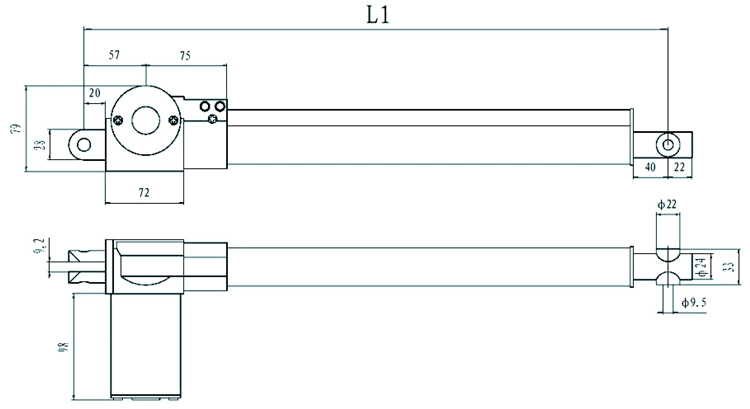 12V or 24V Electric Linear Actuator for Electric Furniture